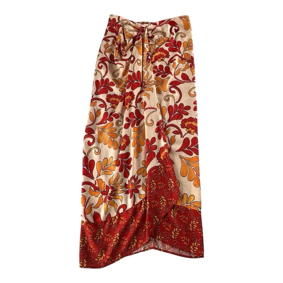 Zara Dresses & Skirts - Zara Women Resortwear Wrap‎ Bohemian Zip Back Maxi Skirt Size
